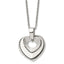 Three-Piece Moveable Heart Pendant Necklace in Stainless Steel