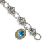 Sophia Jewelers Sterling Silver 14K Gold SwiSterling Silver Blue Topaz Bracelet