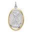 Sterling Silver Reversible St. Michael Pendant with Vermeil Accent
