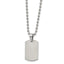 Reversible Dog Tag Necklace in Stainless Steel, 22"