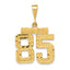 14K Gold Diamond-Cut Number 85 Charm with Polished Finish Medium Size