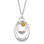Sophia Jewelers Sterling Silver Hope Necklace with Multicolor CZ Elegance