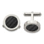 Polished Titanium Black Carbon Fiber Cuff Links