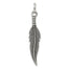 Sophia Jewelers 925 Sterling Silver Antiqued Feather Pendant for Men