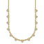 Sterling Silver Gold-tone Polished Pave CZ Hearts 16 Inch with 2 Inch Extension Necklace