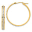14K Gold Diamond Hoop Earrings with Polished Finish Elegant Hinged Design