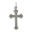 Sterling Silver 925 Antiqued Cross Pendant with Polished Finish