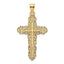 14K Cross W/ Lace Trim Charm