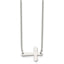 Sideways Cross Necklace in Stainless Steel