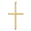 14K Gold 3D Polished Hollow Cross Pendant Elegant Timeless Design