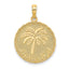 14K JAMAICA and Palm Tree Disk Charm