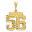 14K Small Diamond-cut Number 56 Charm