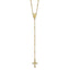Sophia Jewelers 14K Gold Polished Beaded Rosary Necklace Unisex 19.5