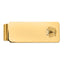 14k Men's Polished and Textured with Black Enamel 32 Degree Scottish Rite Masonic Medium Money Clip