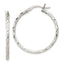 Sophia Jewelers Sterling Silver 925 Hoop Earrings with Diamond-Cut Satin Finish
