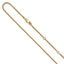 Sterling Silver Gold-plated 1.5mm Spiga 1in+1in Adjustable Chain