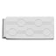 Rhodium-plated Kelly Waters Circle Pattern Engraveable Hinged Money Clip