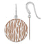 Sterling Silver 925 Drop Earrings with Chocolate Rhodium & Polished Finish