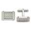 Stainless Steel Grey Carbon Fiber Cuff Links