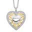 Sentimental Expressions Sterling Silver Gold-plated Grandma 18in Heart Necklace