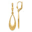10K Gold Drop Earrings with Polished Finish & Diamond-Cut Leverback Design