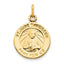 10K Gold St. Jude Medal Pendant with Polished Finish Solid