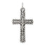 Sterling Silver 925 INRI Crucifix Pendant with Antiqued Polished Finish
