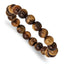 10mm Yellow Tiger's Eye Agate Beaded Stretch Bracelet