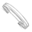 Sterling Silver 925 Polished Cuff Bangle with Elegant Solid Design