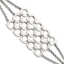 Stainless Steel Polished Fancy Three Strand Square Toggle Bracelet for Women