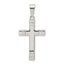 Sterling Silver Polished Cross Pendant with Anti-Tarnish Finish