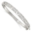 Sterling Silver CZ Bangle with Hinged Design and Safety Bar
