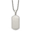 Chisel Stainless Steel Polished Laser Cut Edges Dog Tag on a 22 inch Rope Chain Necklace