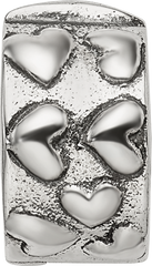 Sterling Silver Reflections Hinged Hearts Clip Bead