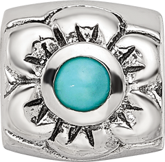 Sterling Silver Reflections Turquoise Bead