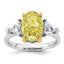 Oval Lab-Grown Diamond Trillion Engagement Ring in 14K Two-Tone Gold (4 1/2 ct. tw.), Size 7 - Sophia Jewelers