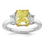 Radiant Lab-Grown Diamond Engagement Ring in 14K Two-Tone Gold (2 3/4 ct. tw.), Size 7 - Sophia Jewelers