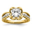 Clover Princess Lab-Grown Diamond Engagement Ring in 14K Yellow Gold (1 3/4 ct. tw.), Size 7 - Sophia Jewelers