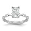 Emerald-Cut Lab-Grown Diamond Engagement Ring in 14K White Gold (1 5/8 ct. tw.), Size 7 - Sophia Jewelers