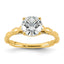 Round Lab-Grown Diamond Engagement Ring in 14K Yellow Gold (1 5/8 ct. tw.), Size 7 - Sophia Jewelers