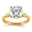 Round Lab-Grown Diamond Engagement Ring in 14K Yellow Gold (3 1/6 ct. tw.), Size 7 - Sophia Jewelers