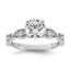 Round Lab-Grown Diamond Engagement Ring in 14K White Gold (1 3/4 ct. tw., VS+ F+), Size 7 - Sophia Jewelers
