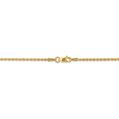 14K Gold Rope Bracelet with Polished Finish and Lobster Clasp