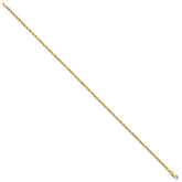 14K 10 inch 2mm Diamond-cut Rope with Lobster Clasp Anklet
