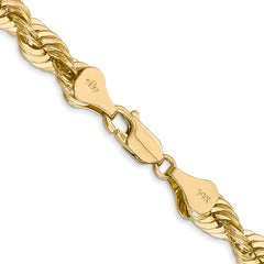 Sophia Jewelers 14K Gold Polished Rope Necklace with Lobster Clasp
