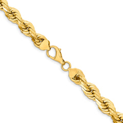 14K 20 inch 12mm Diamond-cut Rope with Fancy Lobster Clasp Chain