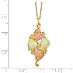 10K Tri-Color Gold Necklace with Themed Pendant by Sophia Jewelers