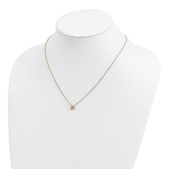 10K Tri-Color Gold Butterfly Necklace with Polished Diamond-Cut Finish