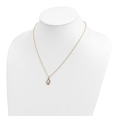 10K Tri-Color Black Hills Gold Butterfly Necklace with Polished Ropa Chain