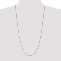 10K Gold Box Chain Necklace 30 Polished Solid with Lobster Clasp
